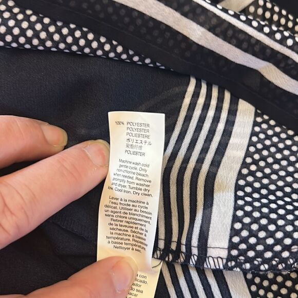 Gap blue white striped sheer sleeveless blouse Size M - Picture 8 of 8